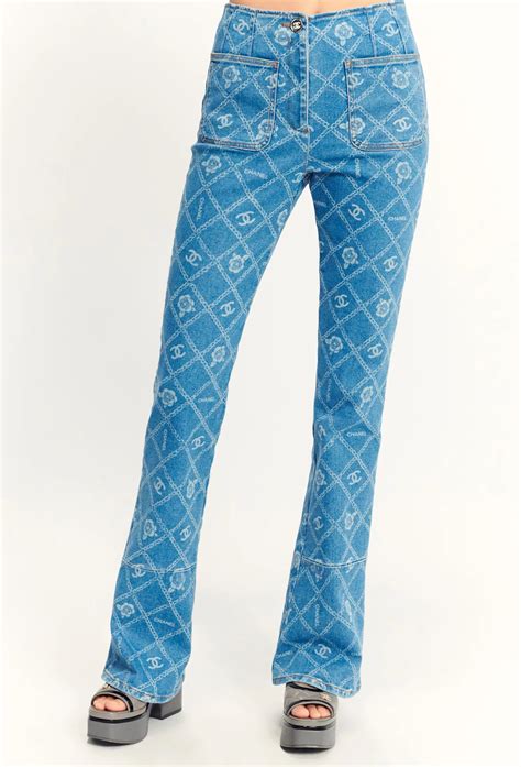 chanel print jeans|chanel jeans price.